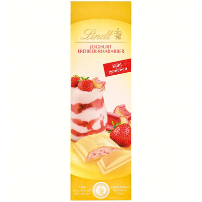 Lindt Joghurt Erdbeer-Rhabarber, weiß 100g