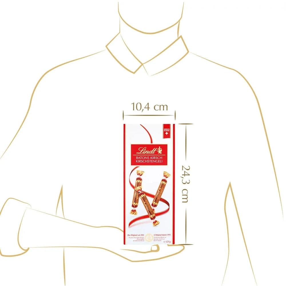 Lindt Kirsch-Stengeli, Schokoladen-Sticks, 125g Packung