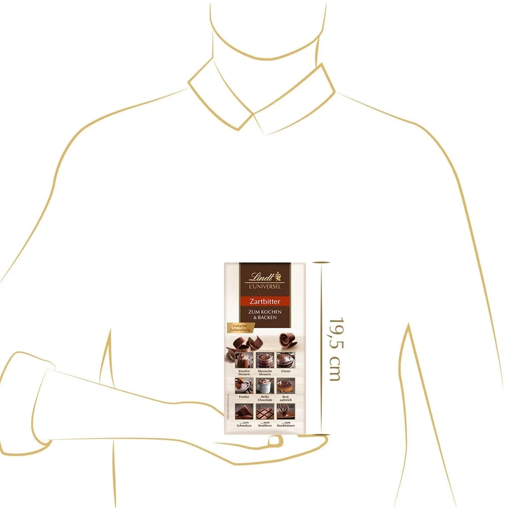 Lindt L'Universel Koch- und Back-Chocolade Zartbitter 200g