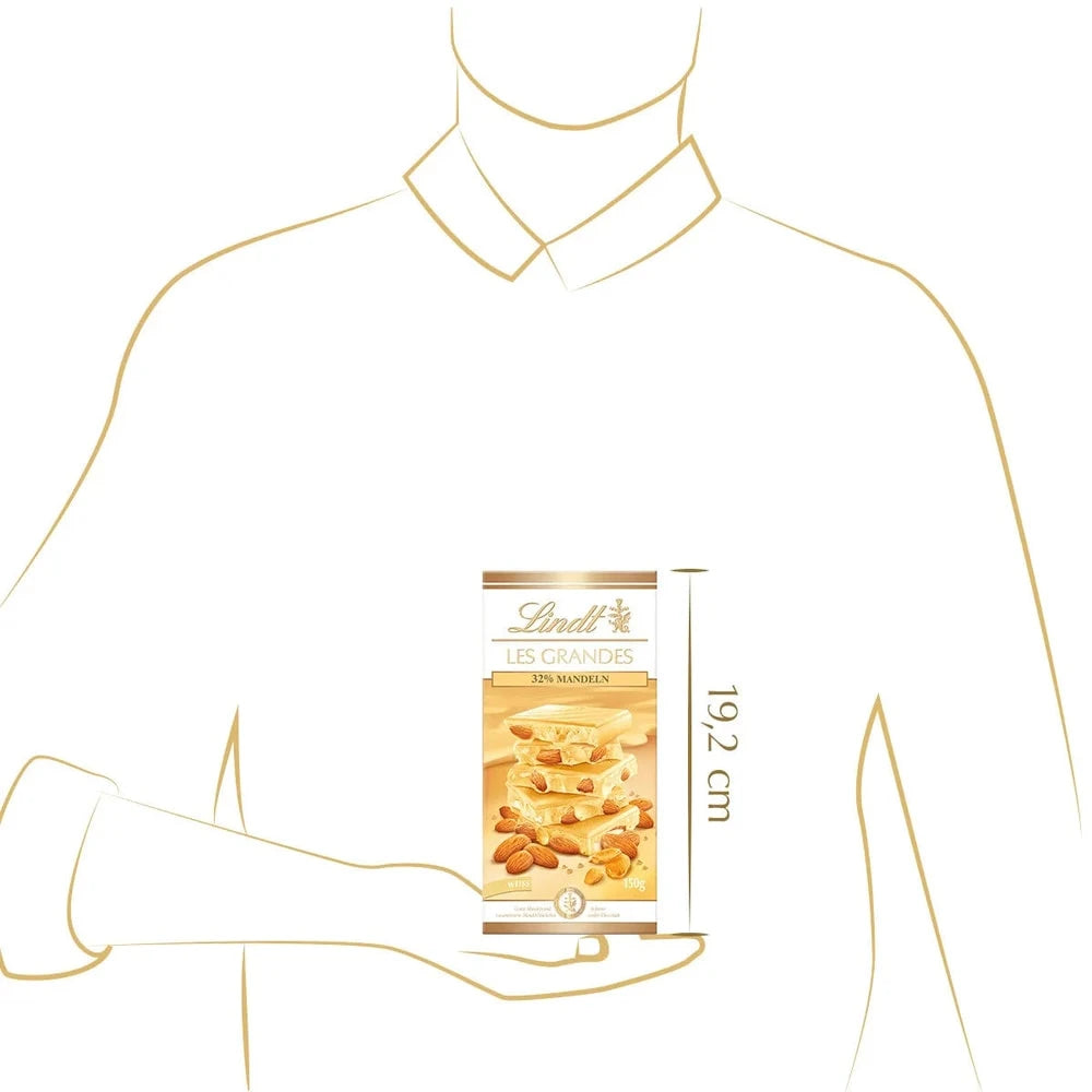 Lindt Les Grandes Amandes Blanc, Schokolade, 150g Tafel