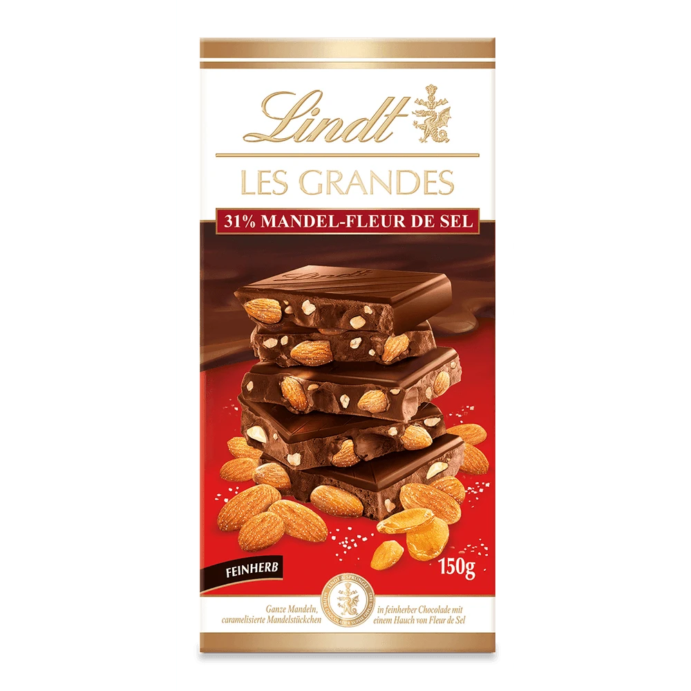 Lindt LES GRANDES Salz-Mandel, 150g