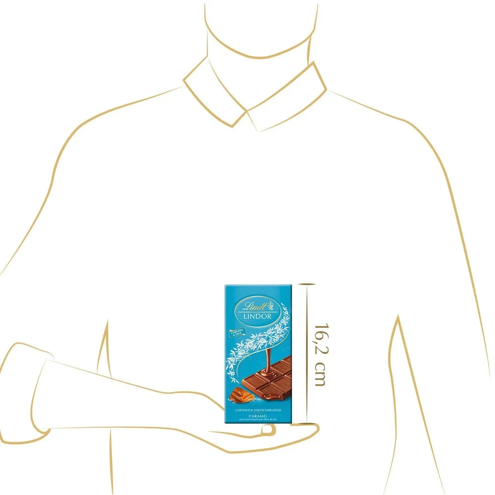 Lindt Lindor Caramel und Salz Schokolade mit Fleur de Sel 100g