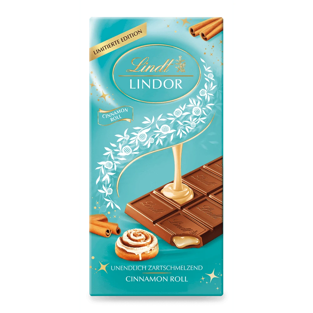 Lindt LINDOR Cinnamon Roll Tafelschokolade 100 g