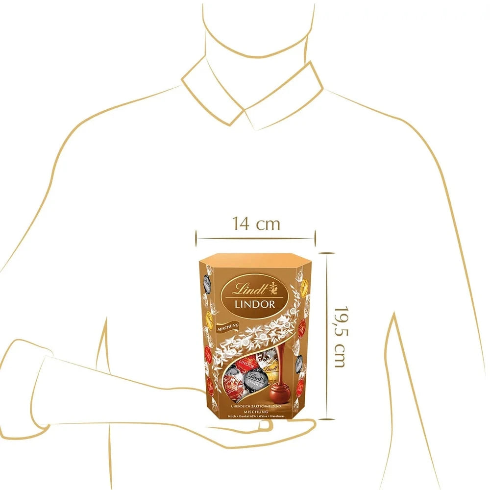 Lindt Lindor Cornet Mischung mit zartschmelzenden Füllungen 500g