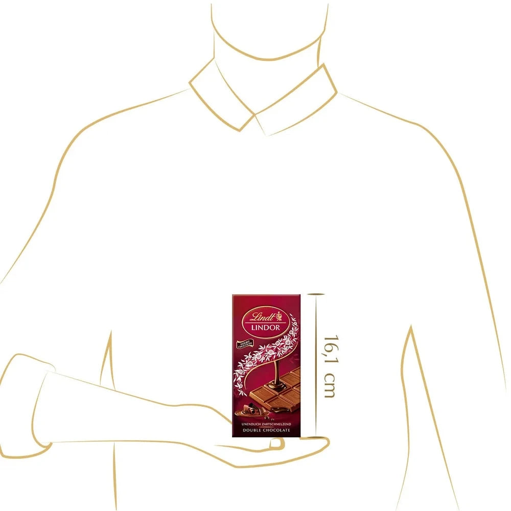Lindt Lindor Double Chocolate Schokolade mit Schoko Füllung 100g