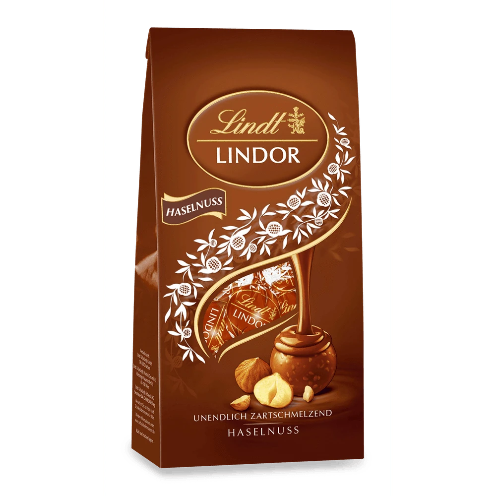 Lindt LINDOR Kugel Beutel Haselnuss 100g