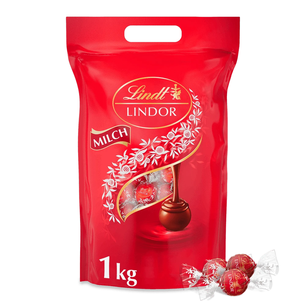 Lindt LINDOR Kugel Beutel Milch, 1000g