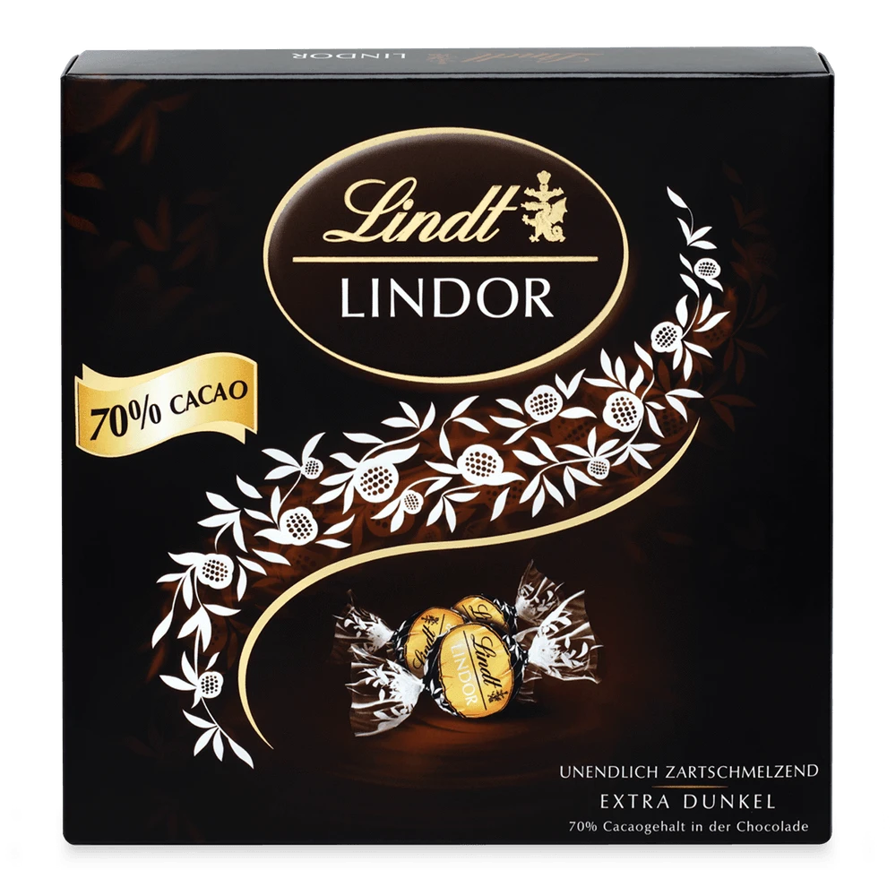 Lindt Lindor Kugeln Dark 60% in einer Präsent Box, 186g