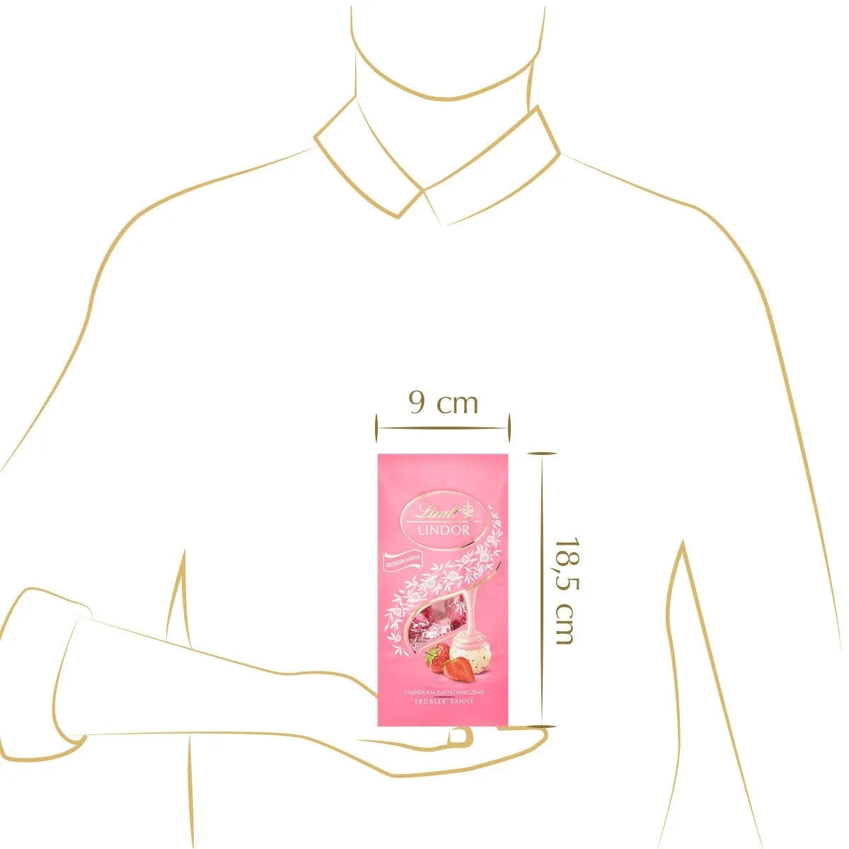 Lindt Lindor Kugeln Erdbeer Sahne weiße Schokolade Füllung, 137g 58c806-2