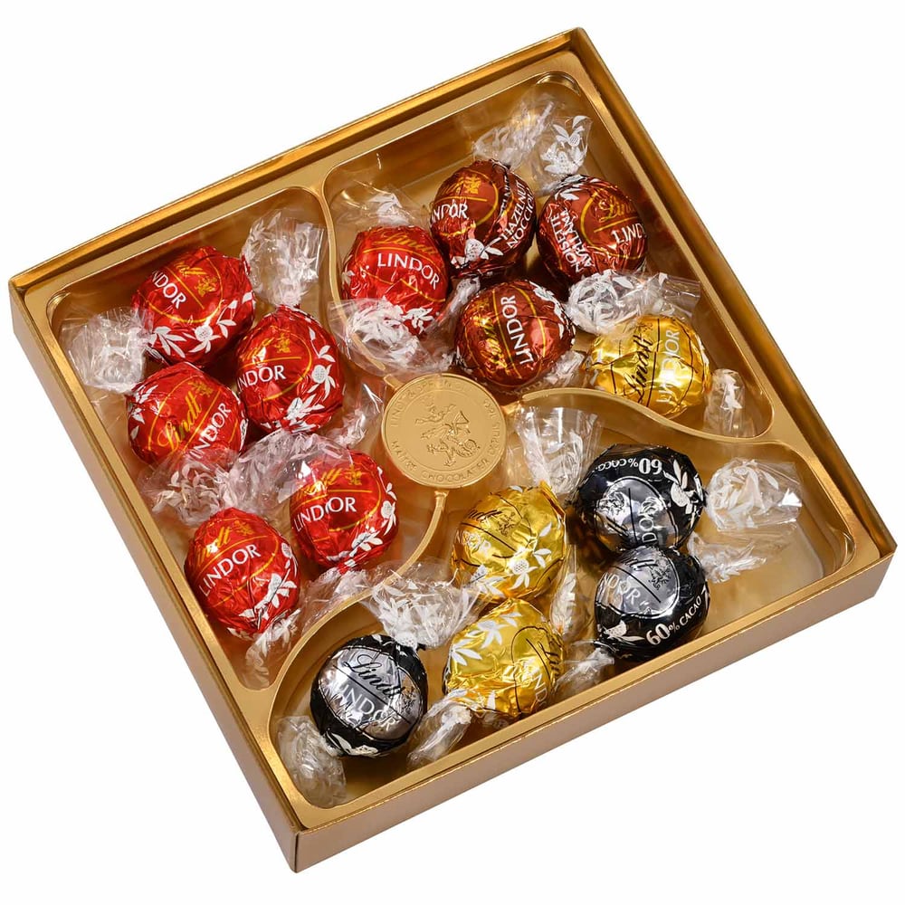 Lindt Lindor Kugeln Mischung Pralinen Schokolade Inhalt: 14 Stück, 187g