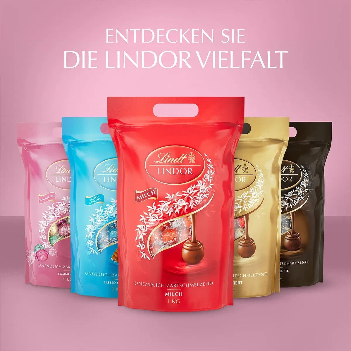 Lindt LINDOR Kugeln Sommer Mix Erdbeer Cheesecake Cocos 1000 g 58c806-2