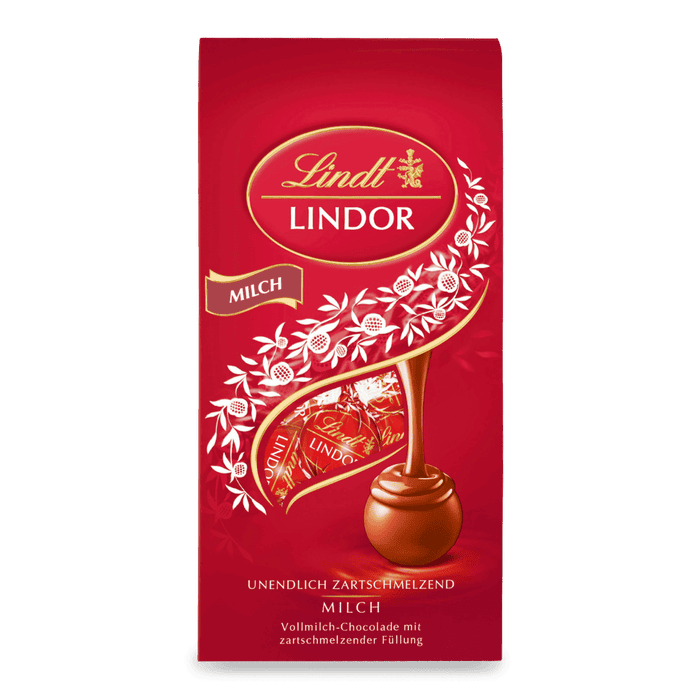 Lindt LINDOR Kugeln Milch Beutel, 100 g – Originalverpackung