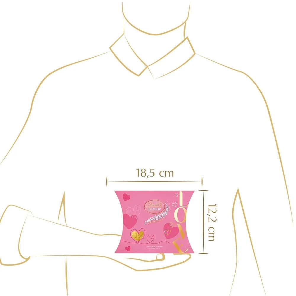 Lindt Lindor Pralinen Erdbeer Sahne Valentinstag Kissen 162g