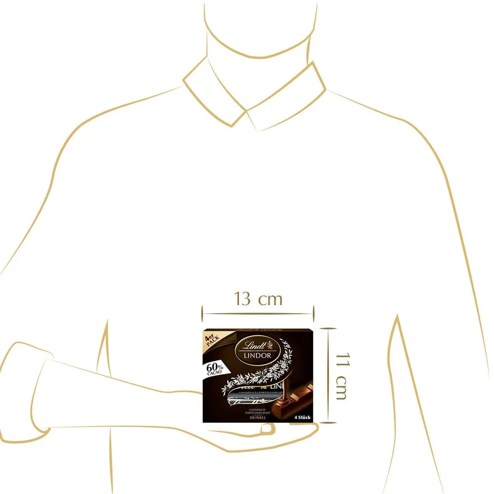 Lindt Lindor Stick Multipack 60% 4x 25g