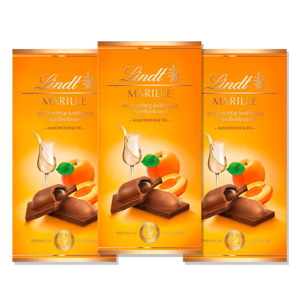 Lindt Marille Vollmilch Tafel 3x 100g