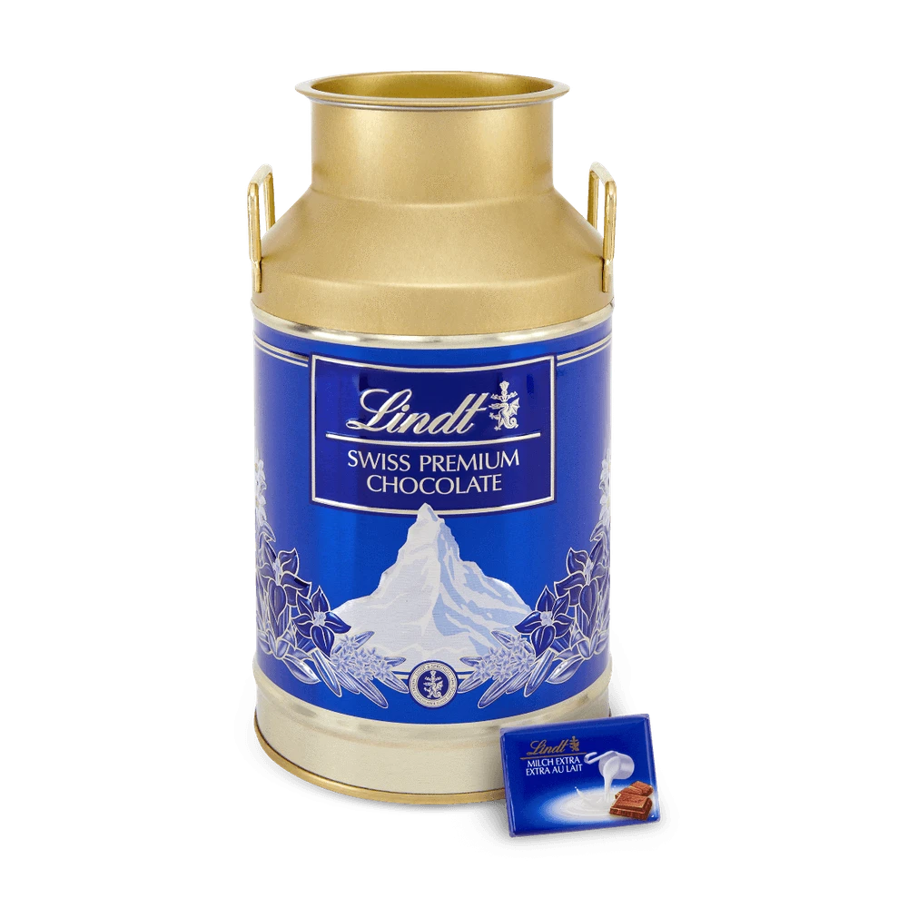Lindt Milchkanne 350g Napolitains Milch & Milch-Nuss Geschenkdose