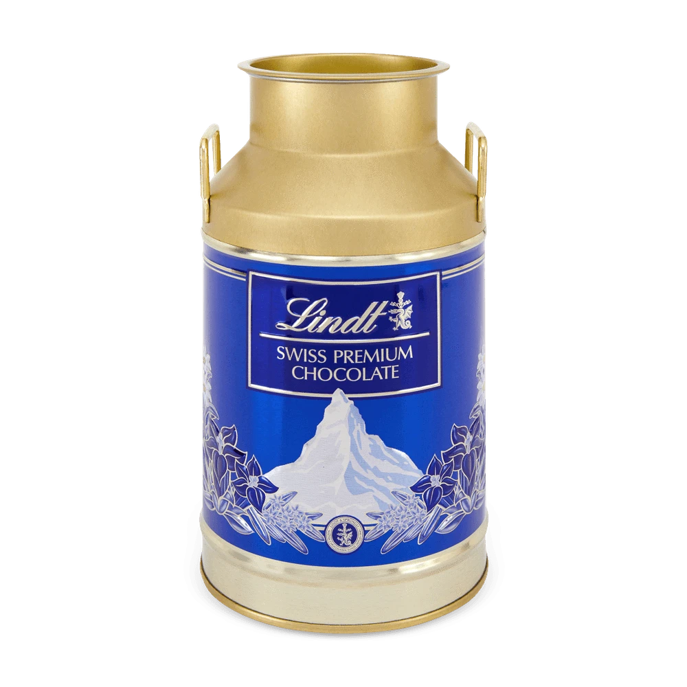 Lindt Milchkanne 350g Napolitains Milch & Milch-Nuss Geschenkdose