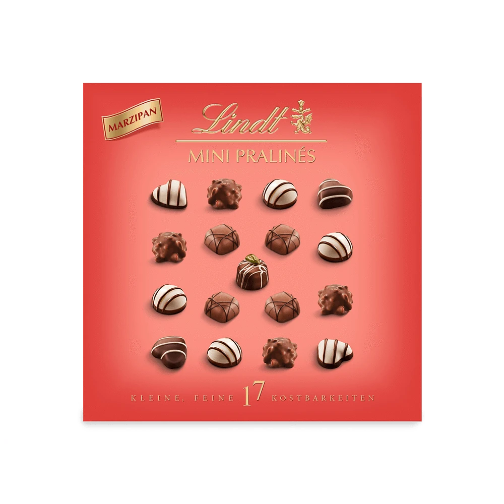 Lindt Mini Pralinés Marzipan 90g Pralinen Geschenkbox