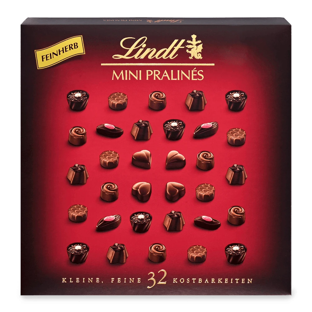 Lindt Mini Pralinés Noirs 163g Feinherb Pralinen Geschenkbox