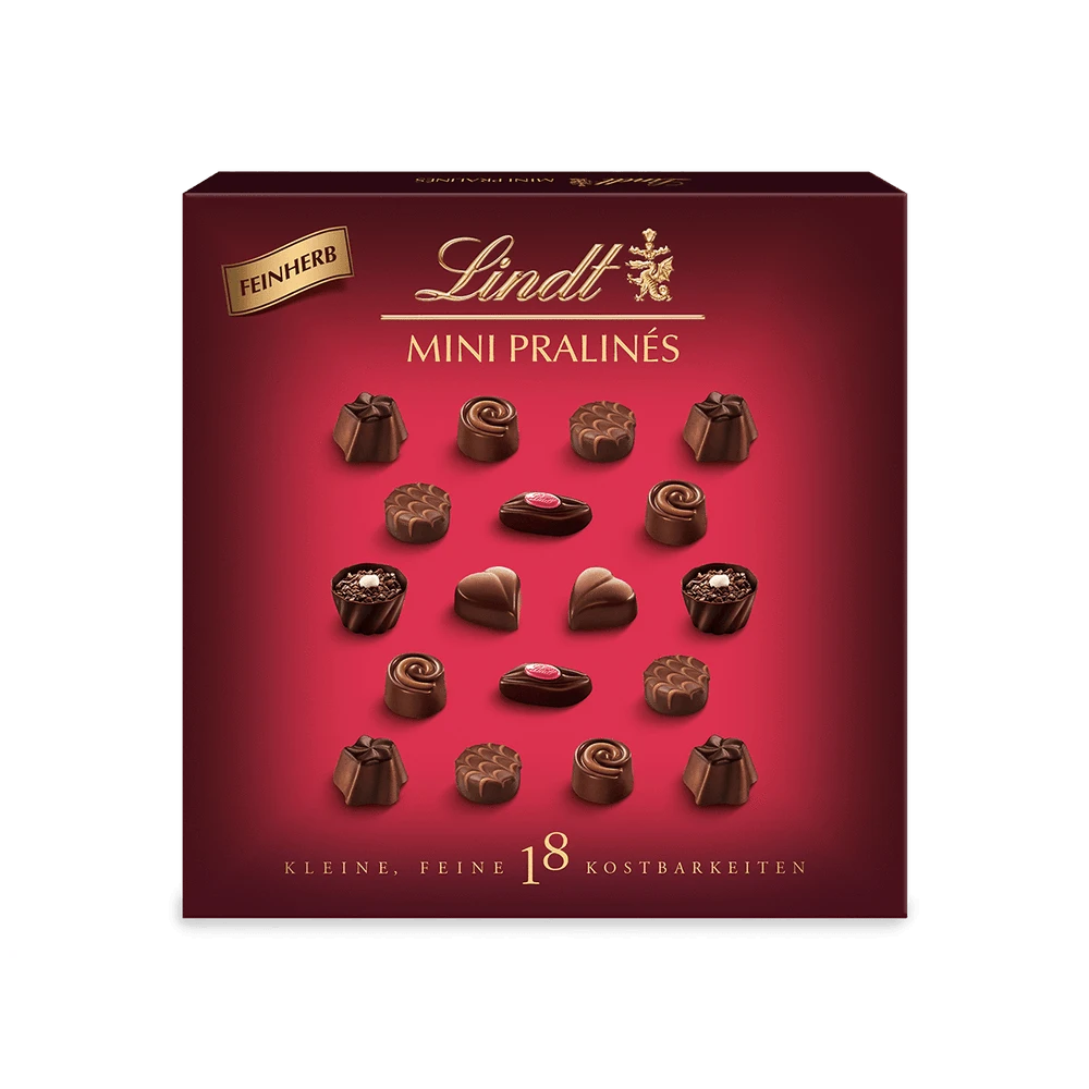 Lindt Mini Pralinés Noirs 90g Feinherbe Pralinen Geschenkbox
