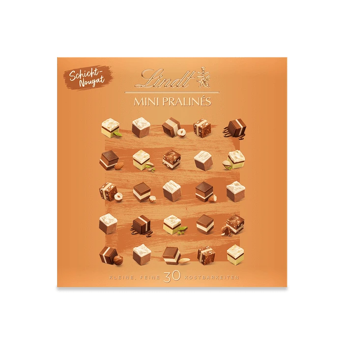 Lindt MINI PRALINÉS Schicht-Nougat 143g