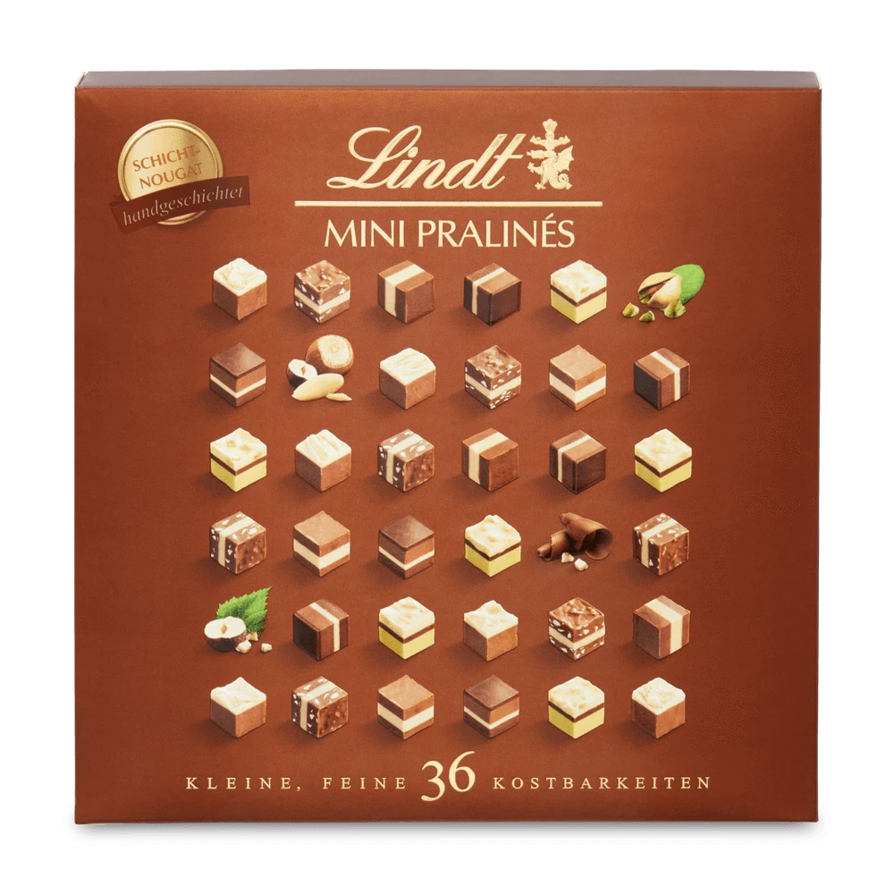 Lindt Mini Pralinés Schicht-Nougat, 165g, 1er Pack