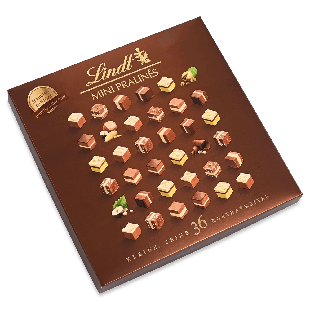 Lindt Mini Pralinés Schicht-Nougat, 165g, 1er Pack