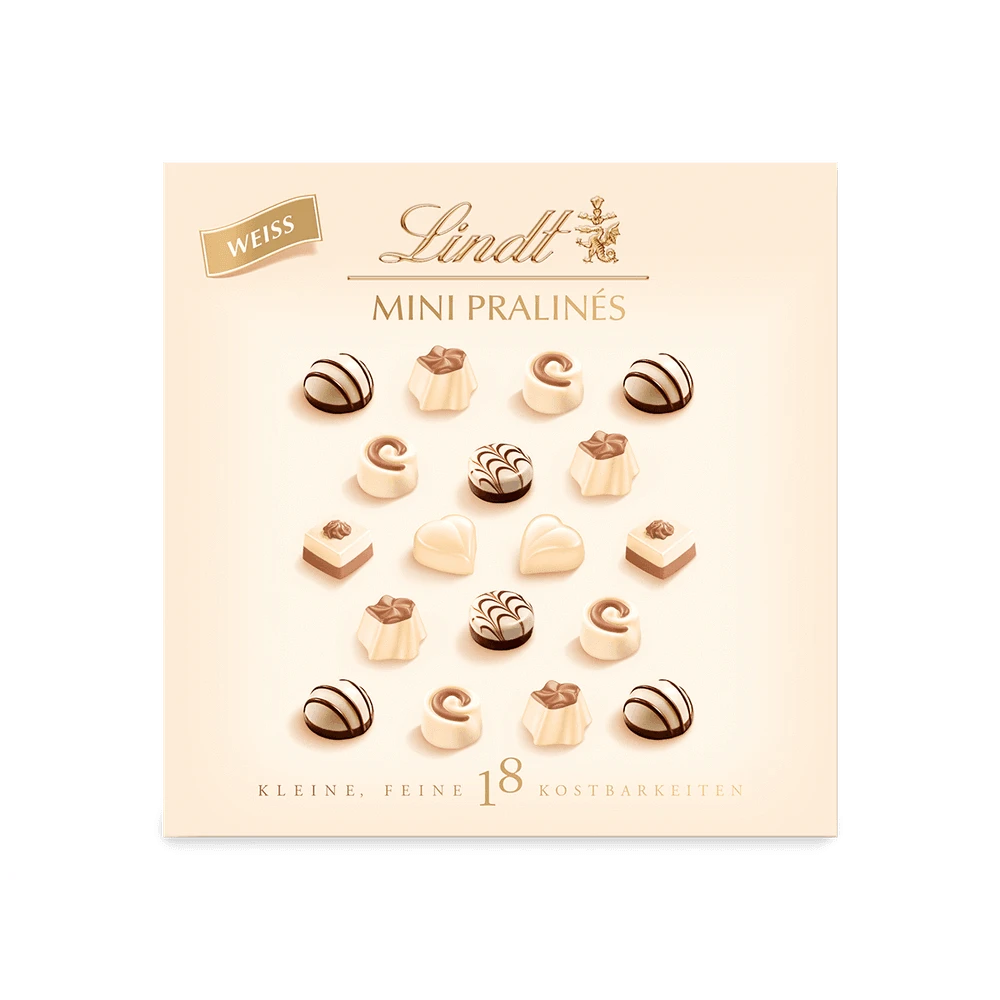 Lindt MINI PRALINÈS weiß, 90g