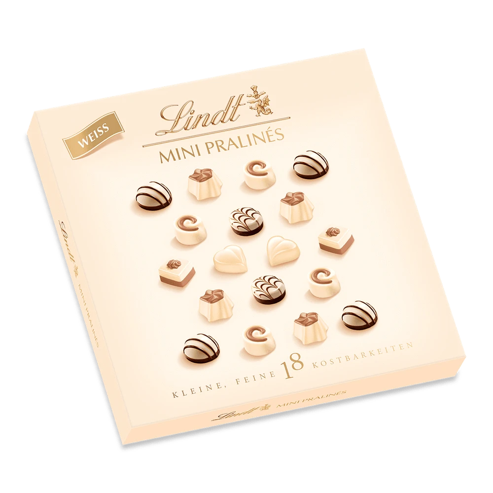 Lindt MINI PRALINÈS weiß, 90g