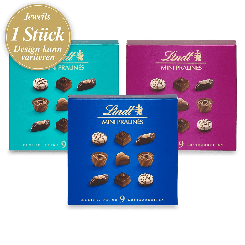 Lindt Mini Pralines emotionale Botschaften kleine Geschenkidee 44g
