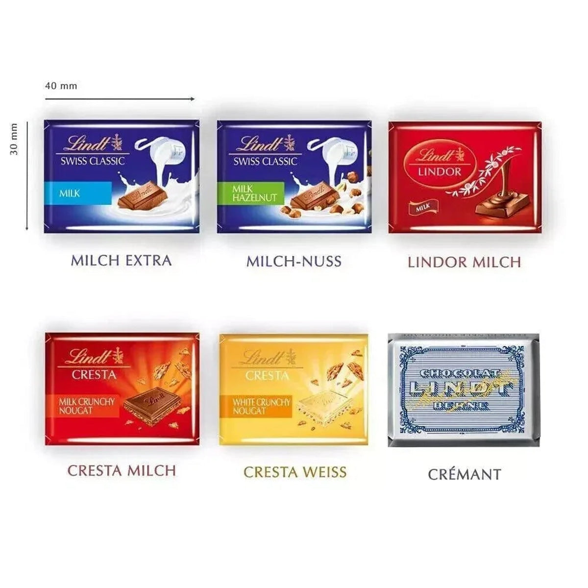 Lindt Napolitains Mini Schokoladen 6 Sorten Swiss Premium Minis Chocolate 2,5kg Feinschmecker:Lebensmittel:Süssigkeiten & Schokolade:Schokoladenbonbons & Pralinen 58c806-2