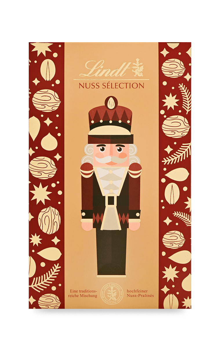 Lindt Nuss Sélection Pralinés 125 g, Nussknacker-Verpackung