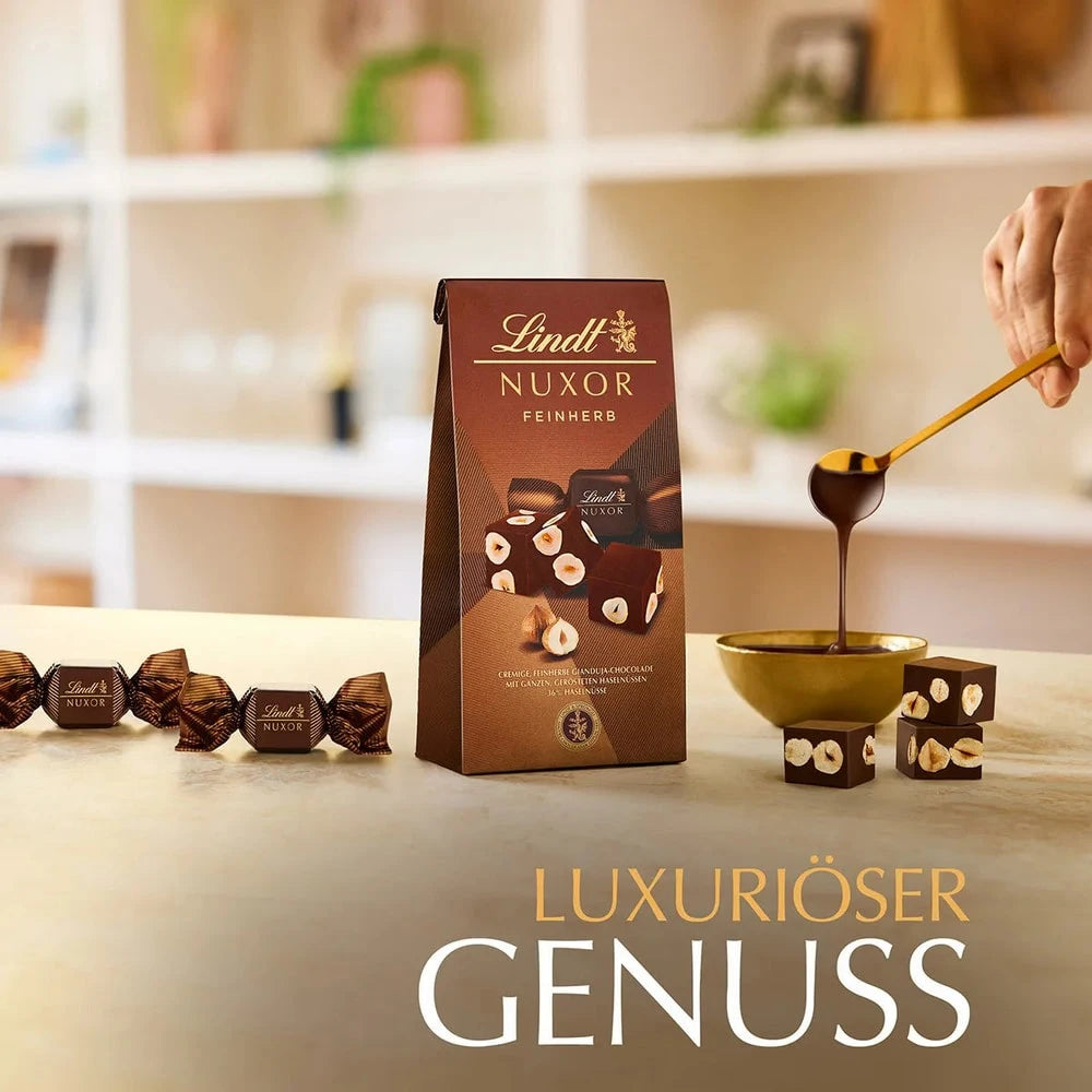 Lindt Nuxor Gianduja Feinherb Schokolade mit Haselnüssen 103g