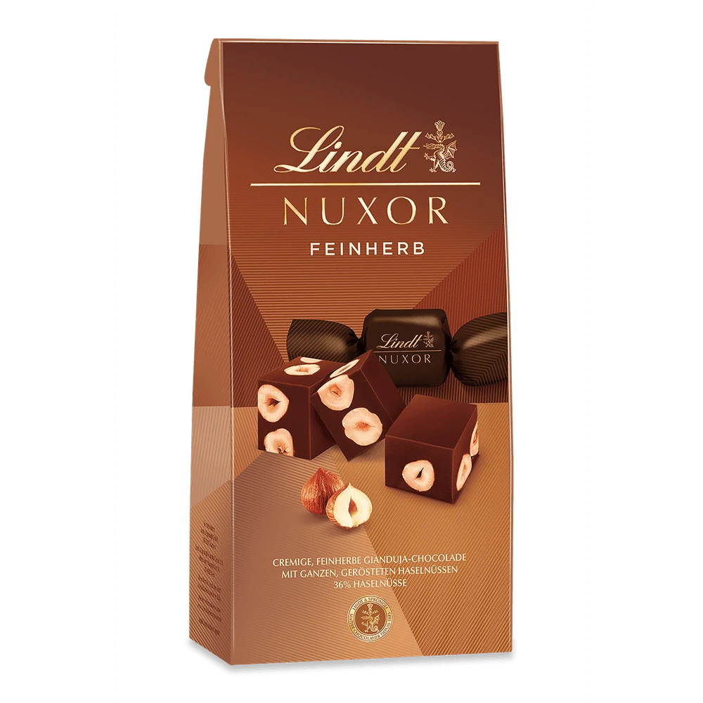 Lindt Nuxor Gianduja Feinherb Schokolade mit Haselnüssen 103g