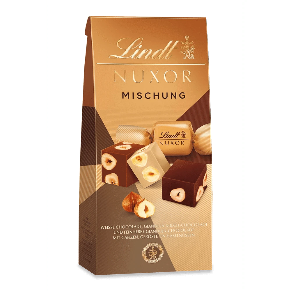 Lindt Nuxor Gianduja Mischung Schokolade mit Haselnüssen 103g