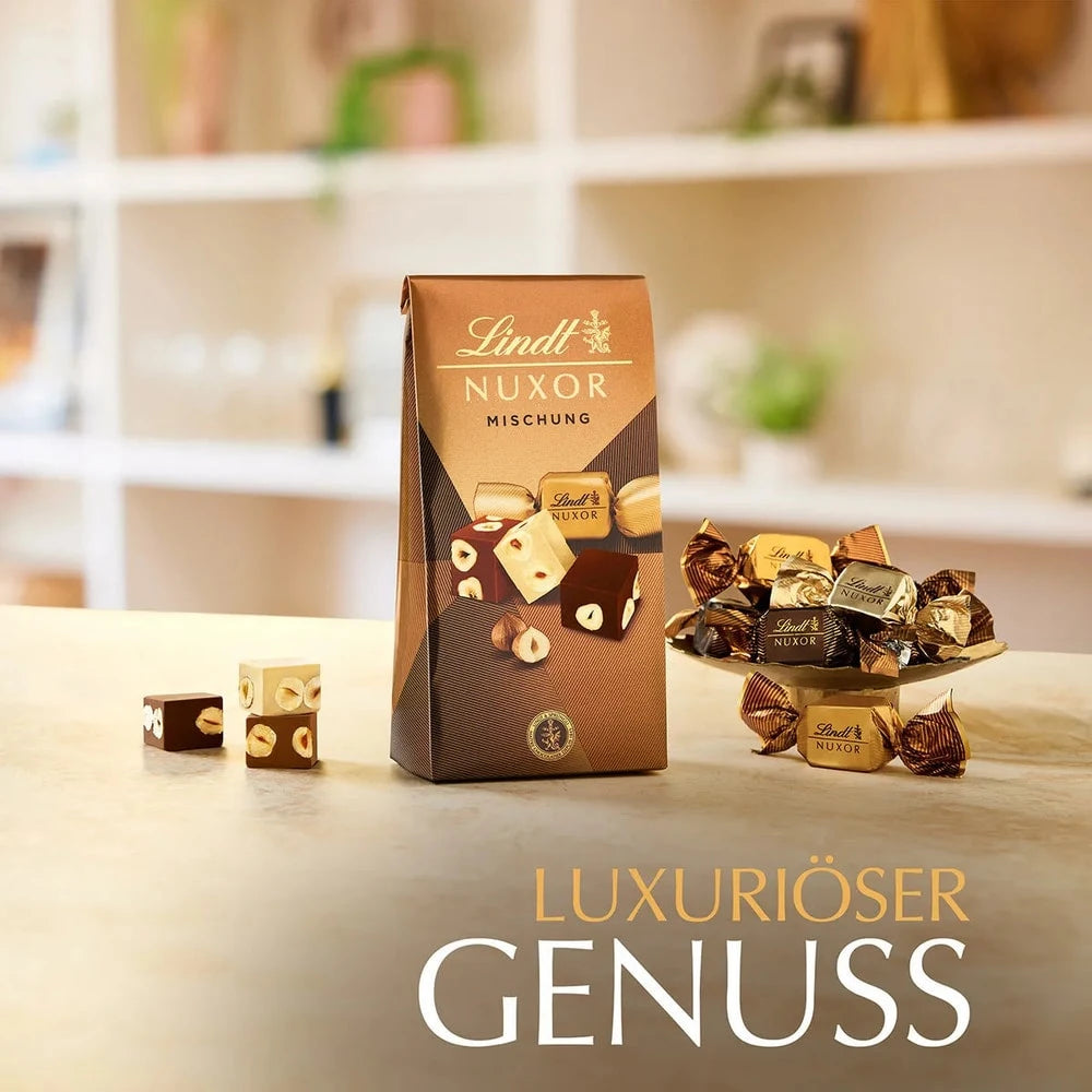 Lindt Nuxor Gianduja Mischung Schokolade mit Haselnüssen 103g