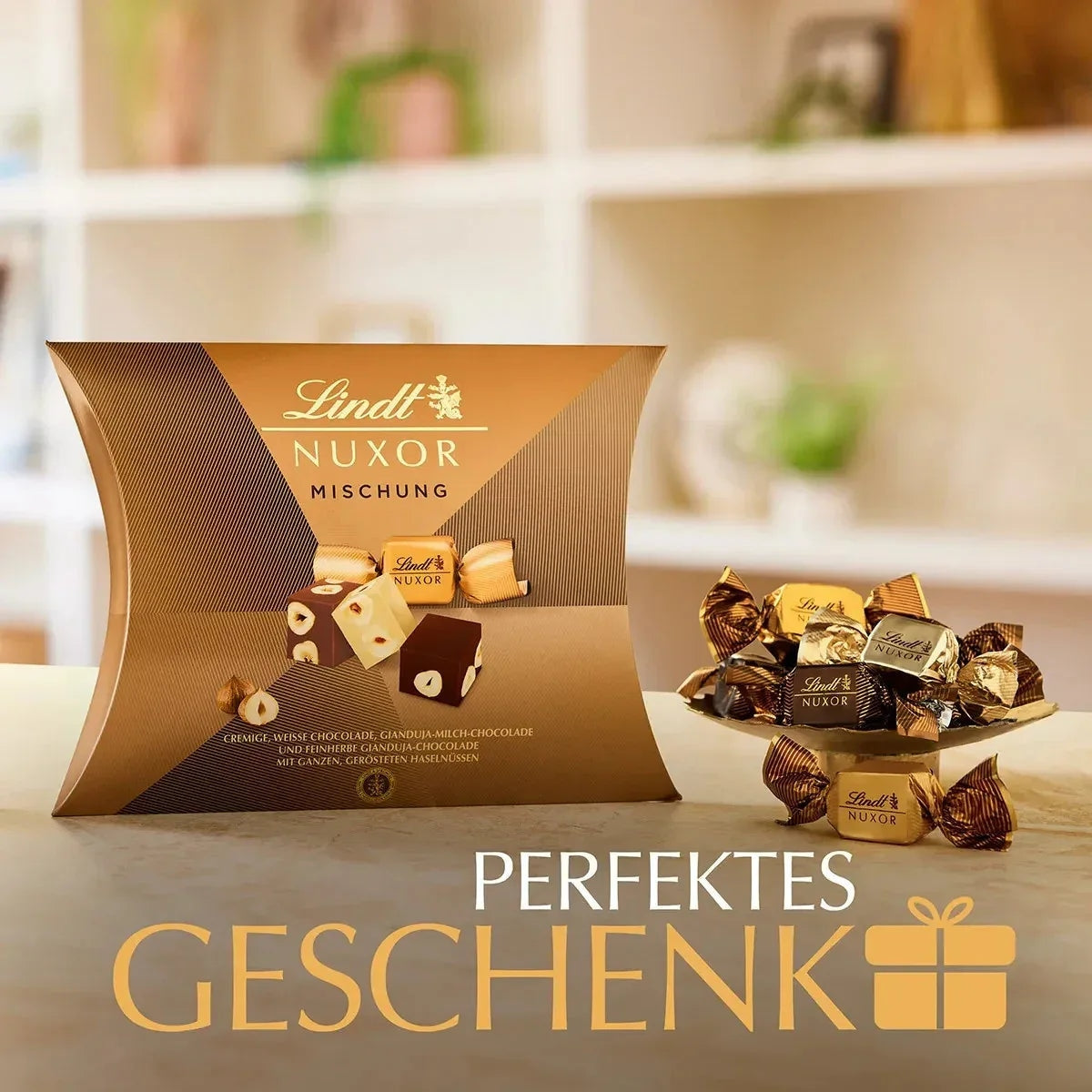 Lindt NUXOR Pralinen Gianduja Haselnuss Mischung 206g Kissenpackung 58c806-2