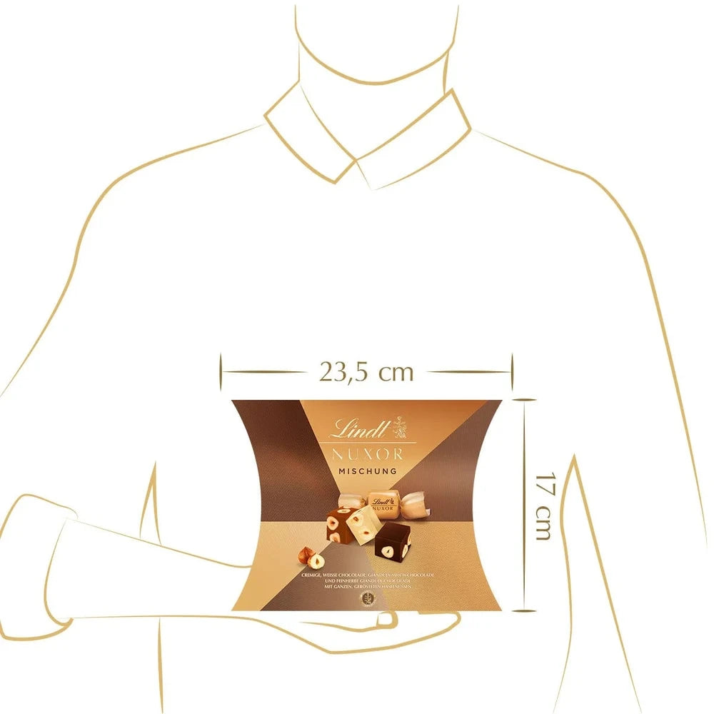Lindt NUXOR Pralinen Gianduja Haselnuss Mischung 206g Kissenpackung