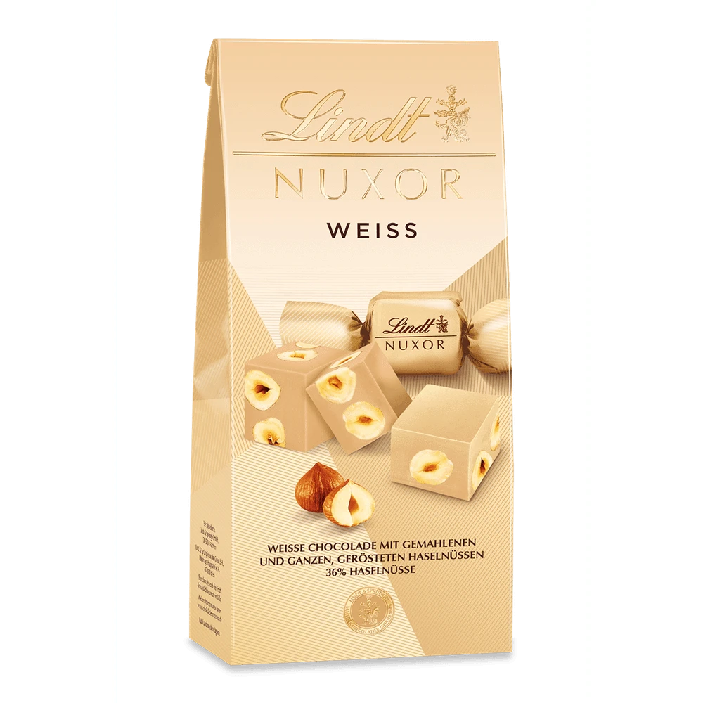 Lindt Nuxor Weiß Schokolade mit Haselnüssen 103g