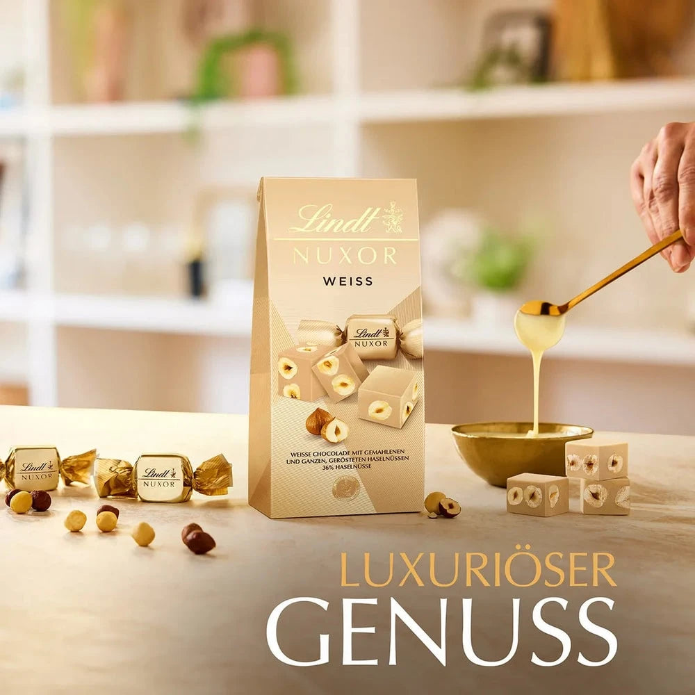Lindt Nuxor Weiß Schokolade mit Haselnüssen 103g