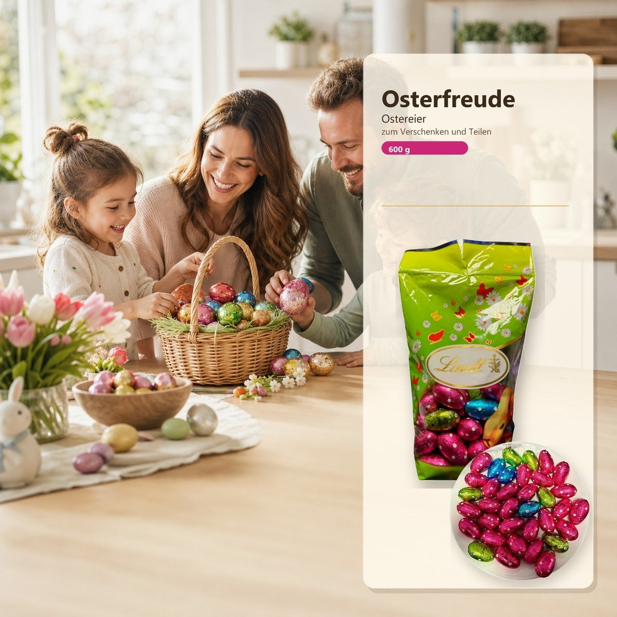 Lindt Ostereier 600g - Schokoladeneier mit Pralinen-Füllung, MHD: 07/26 58c806-2