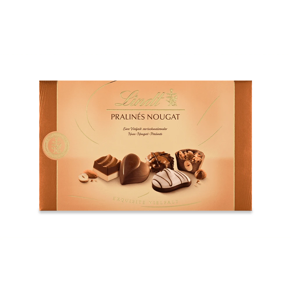 Lindt Pralinés Nougat Pralinenmischung 125g Geschenkpackung