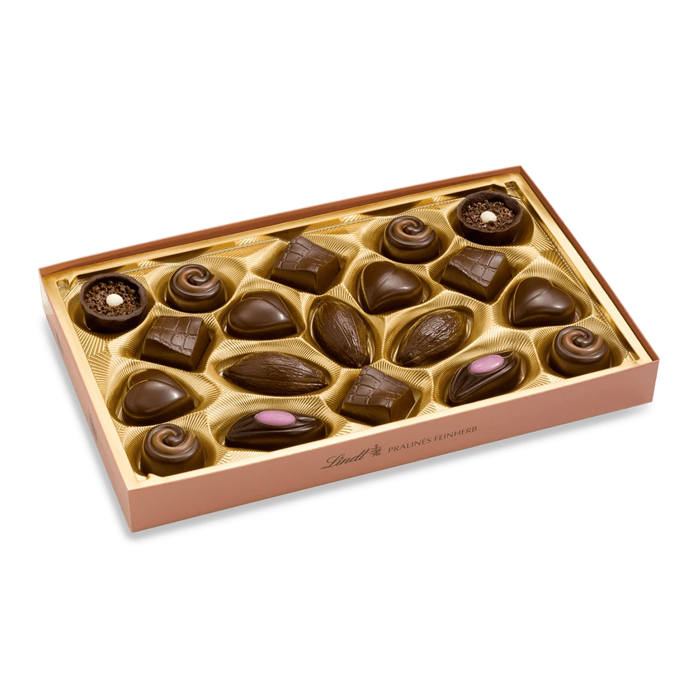 Lindt Pralines Feinherb Schokolade 200g Packung