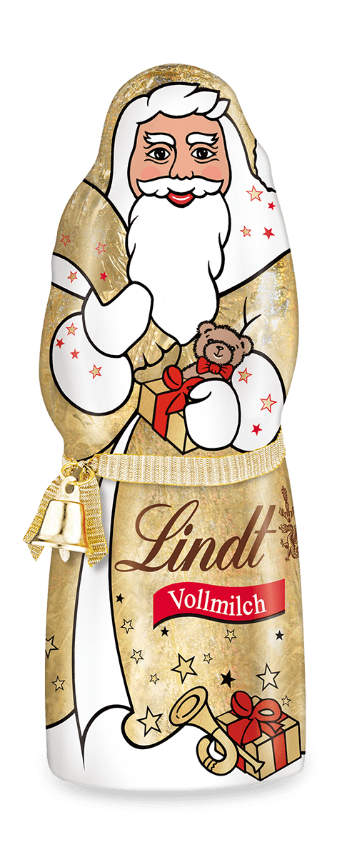 Lindt Weihnachtsmann Glamour 200 g – goldene Ausführung