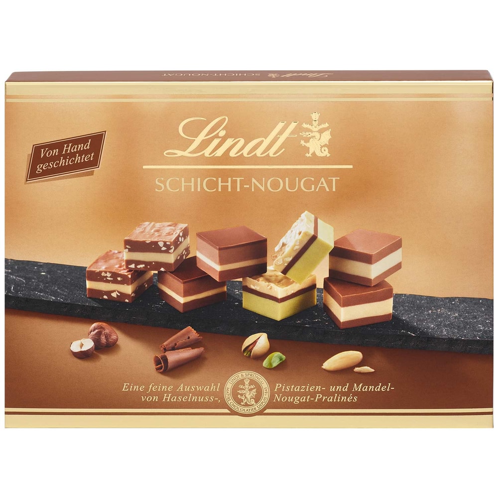 Lindt Schicht-Nougat Pralines 125g Packung