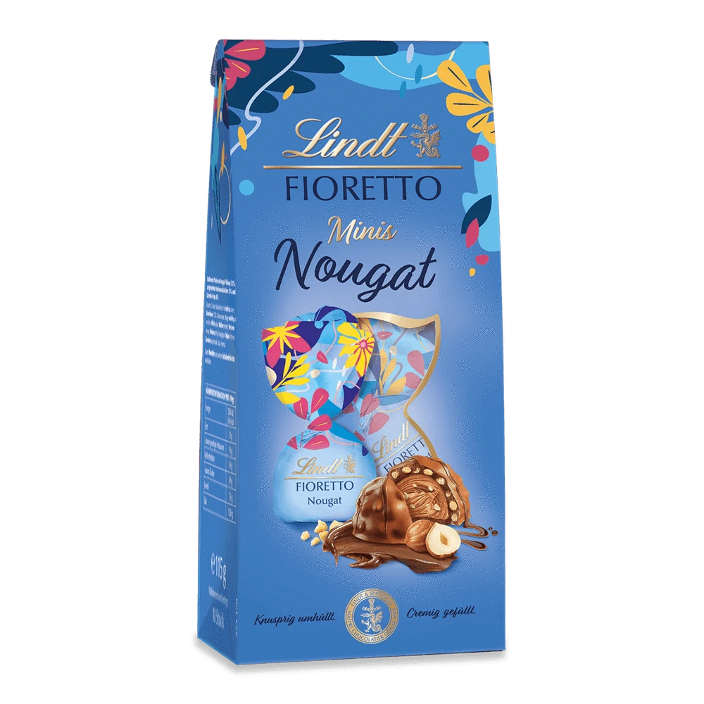 Lindt Schokolade - FIORETTO Minis Nougat - Pralinen Haselnuss, 115g