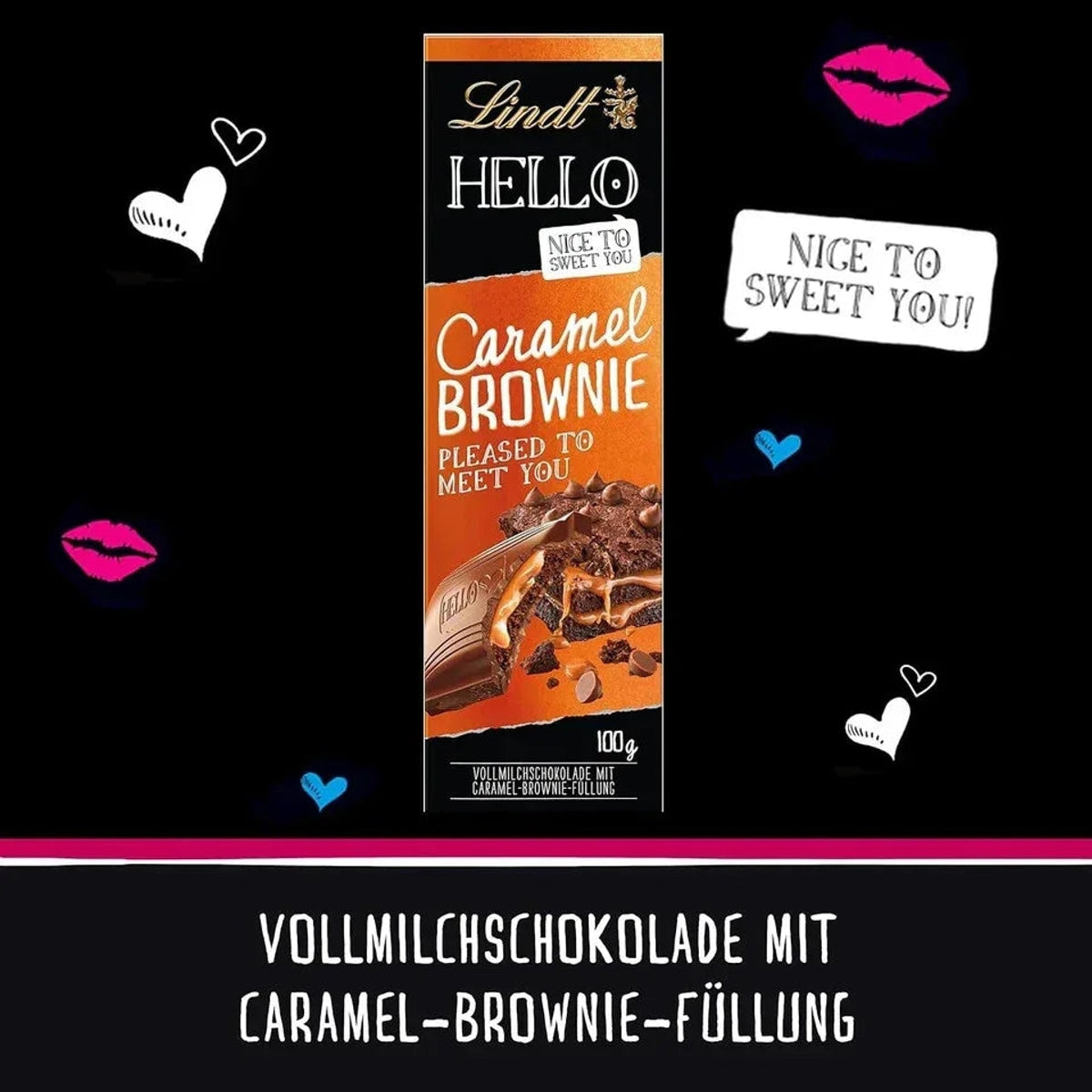 Lindt Schokolade HELLO Caramel Brownie | 100 g Tafel | Vollmilch-Schokolade 58c806-2