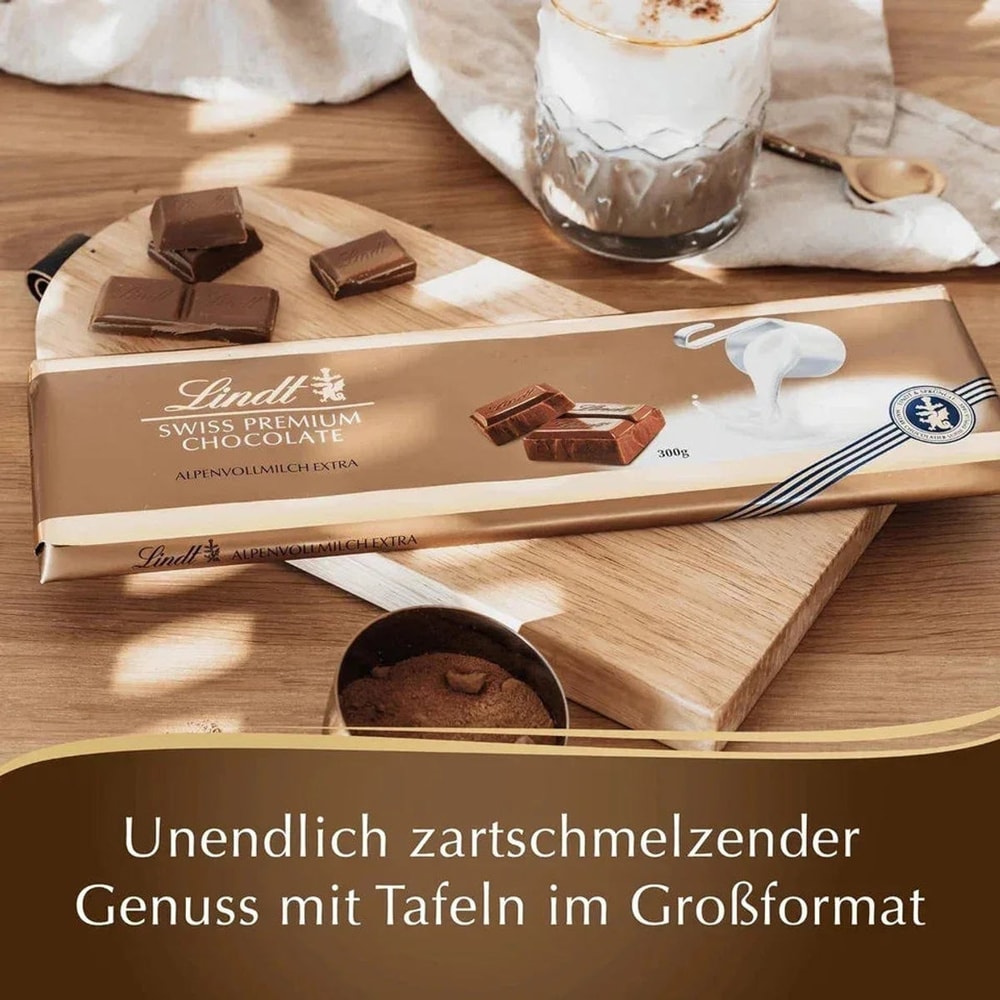 Lindt Schokolade Weiße Mandel Tafel 300g Weiße Schokolade mit gerösteten Mandeln