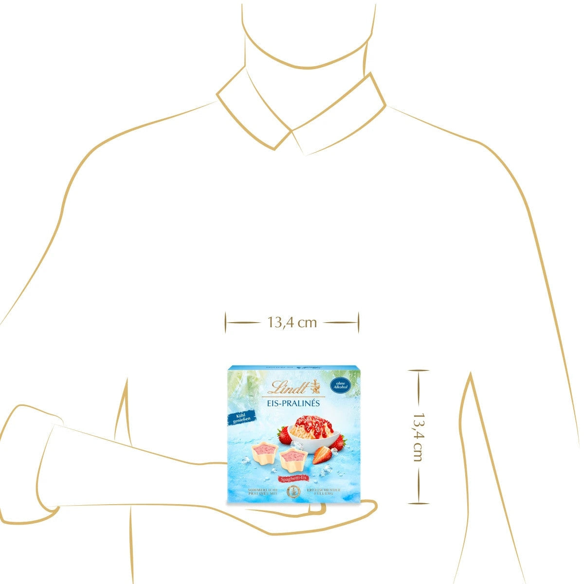 Lindt Spaghetti Eis Pralinen Erdbeer weiße Schokolade, 80g 58c806-2