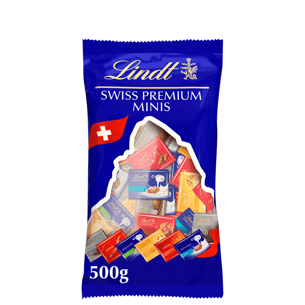Lindt Swiss Premium Mini-Täfelchen 6 Sorten 500 g